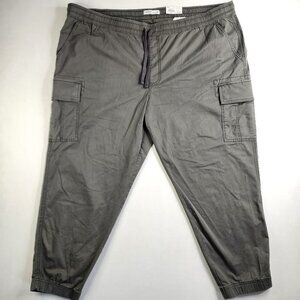 Sonoma Men’s 3XB Solid Carbon Relaxed Cargo Jogger Tapered Pant Drawstring Waist